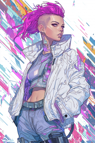 Cyberpunk Cyberpsycho Girl