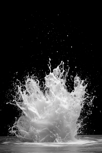 Water Splash on Black Background
