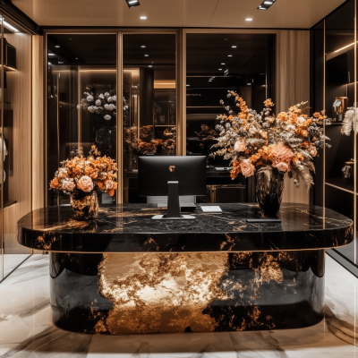 Luxury Black and Gold Office