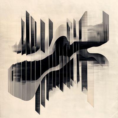 Abstract Sound Wave Collage