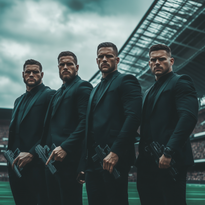 Bodyguards at Stadium