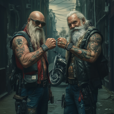 Fist Bump in the Alley