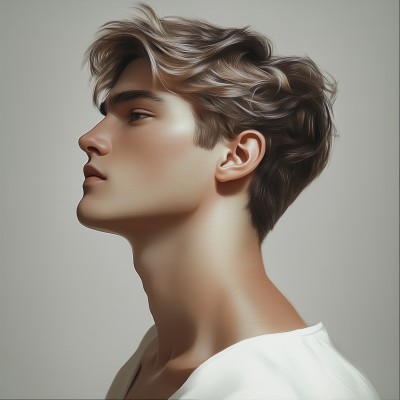 Profile of a Young Handsome Man