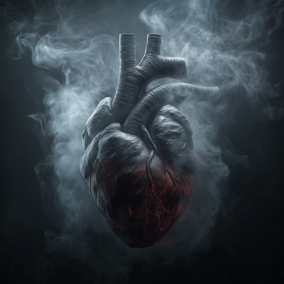 Illustration of a Smoker’s Heart