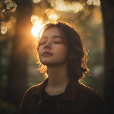 Serene Portrait at Golden Hour