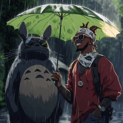 Totoro in the Rain