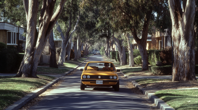 Vintage VW Rabbit in Fraternity Row