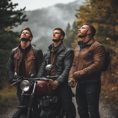 Men and Bikes in Awe