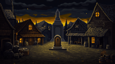 Dark Village Scene