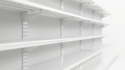 Empty Supermarket Shelves Mockup