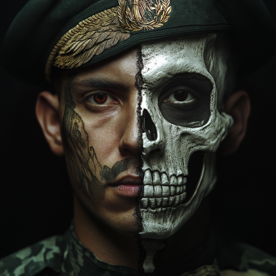 Half Skeleton Soldier