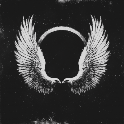 Vintage Angel Wings Logo