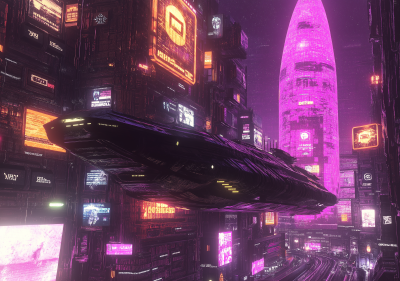 Futuristic Night Cityscape