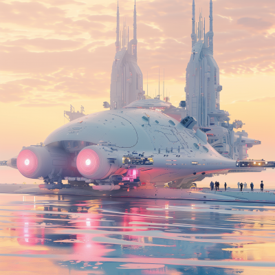 Futuristic Ship Landing