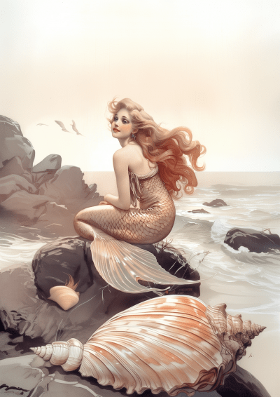 Mermaid by the Ocean