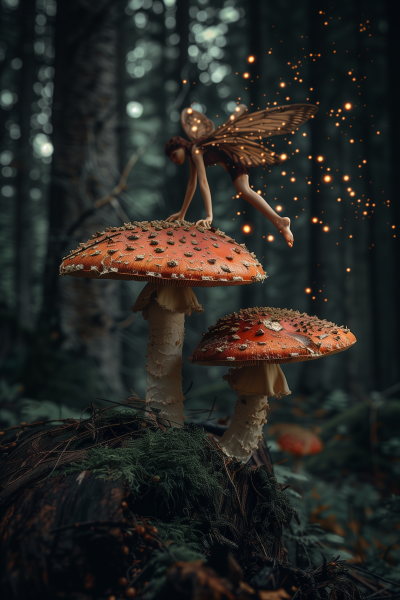 Glowing Fairie in Norwegian Forest