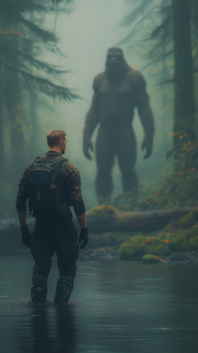 Eagle and Sasquatch Encounter