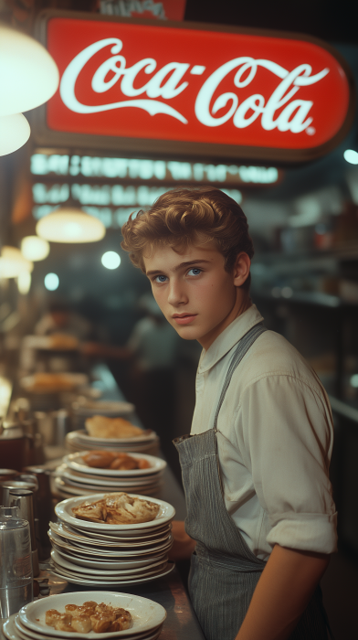 Vintage Diner Waiter