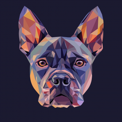 Abstract Dog Head Illustration