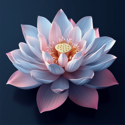 Symmetrical Lotus Flower