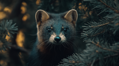 Cute Marten Portrait