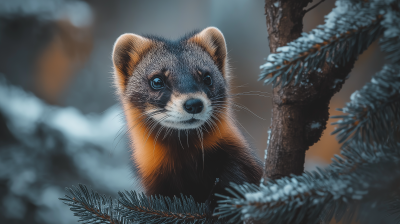 Cute Marten Portrait