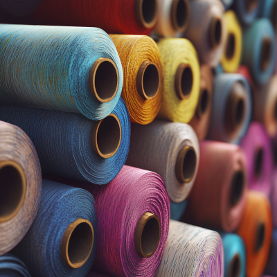 Colorful Fabric Rolls