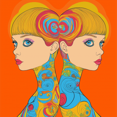 Gemini Twins Illustration