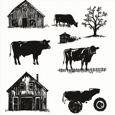 Farm Silhouettes