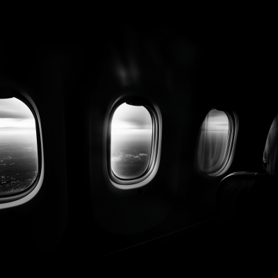 Airplane Window View