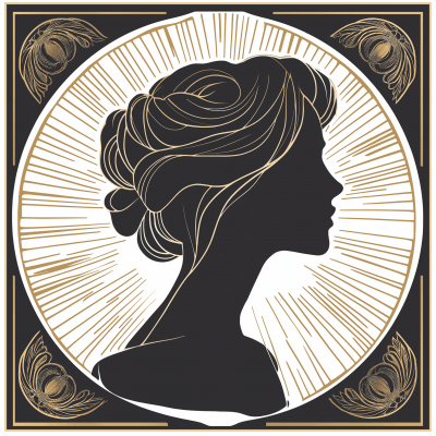 Art Nouveau Woman Profile Icon