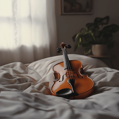 Violin on Bed