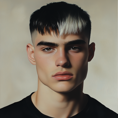 Realistic Portrait of a Young Man