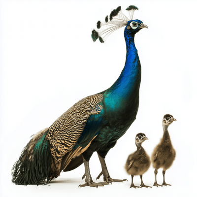 Congo Peafowl Family