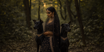 Indian Bride in Spooky Forest