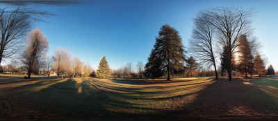 Panoramic Park Trees