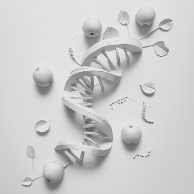 Curved DNA Helix with Apples