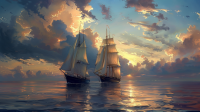 Sailships on Calm Waters