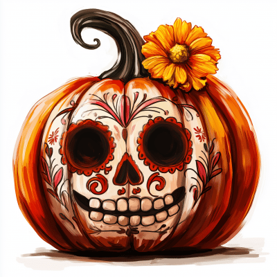 Pumpkin Skull Logo