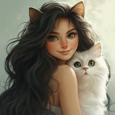 Cat Goddess Smiling