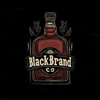 Black Brand Co Distillery Logo