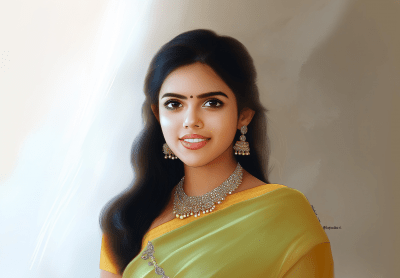 Illustration of a Kerala Actress