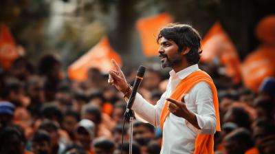 Man Addressing a Crowd