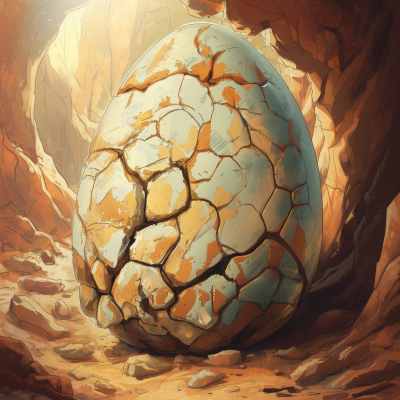 Cracked Dragon Egg in Cave