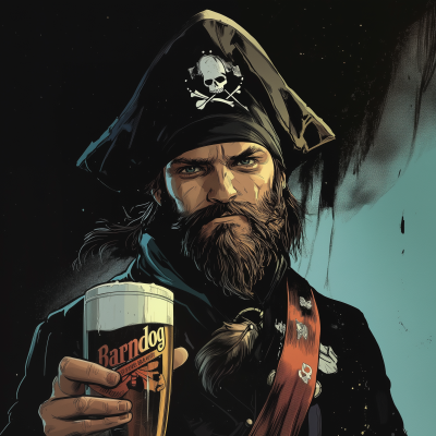 Pirate Captain with Beer Mug
