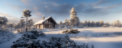 Modern Timber Log House in Sälen