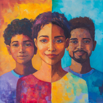 Colorful Family Portrait