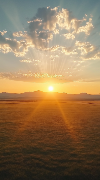 Sunrise Over Open Land