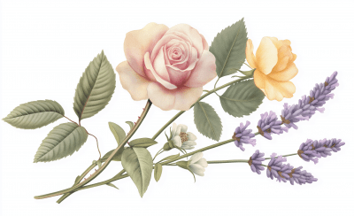 Vintage Watercolor Bouquet