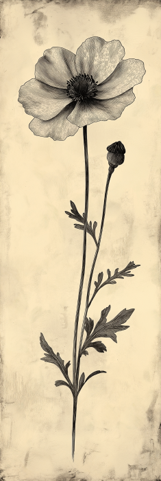 Single Flower Etching